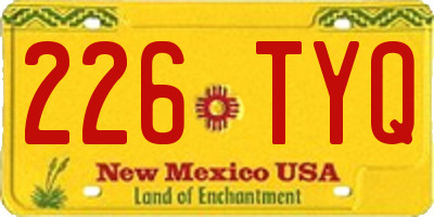 NM license plate 226TYQ