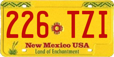 NM license plate 226TZI