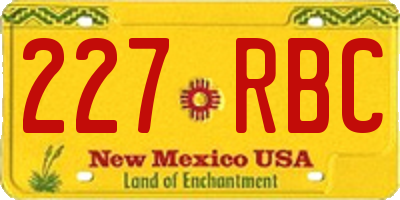 NM license plate 227RBC