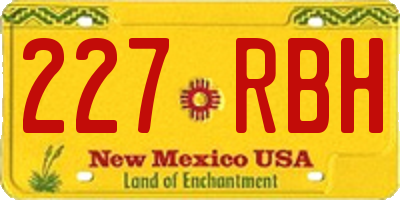 NM license plate 227RBH