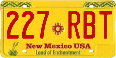 NM license plate 227RBT