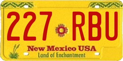 NM license plate 227RBU