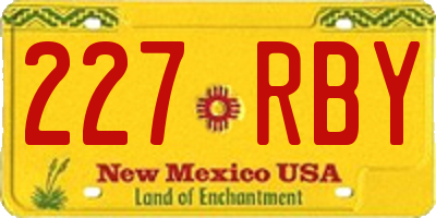 NM license plate 227RBY