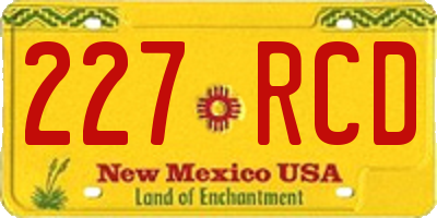 NM license plate 227RCD