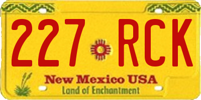 NM license plate 227RCK