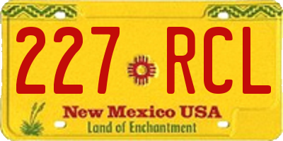NM license plate 227RCL