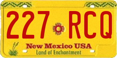 NM license plate 227RCQ