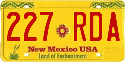 NM license plate 227RDA