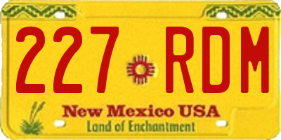 NM license plate 227RDM
