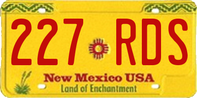 NM license plate 227RDS