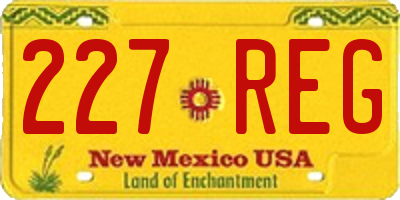 NM license plate 227REG