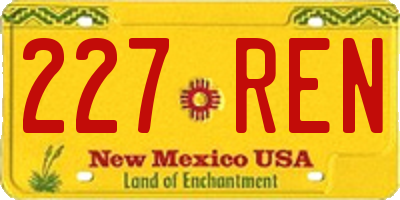 NM license plate 227REN