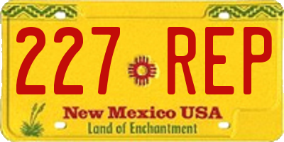 NM license plate 227REP