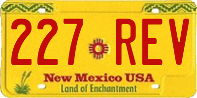 NM license plate 227REV