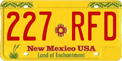 NM license plate 227RFD