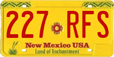 NM license plate 227RFS