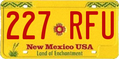 NM license plate 227RFU