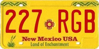 NM license plate 227RGB