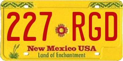 NM license plate 227RGD