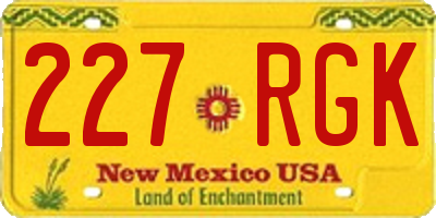 NM license plate 227RGK