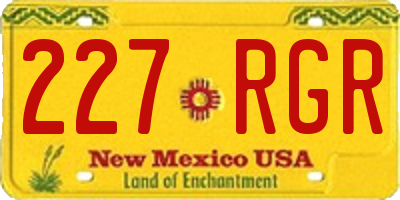 NM license plate 227RGR