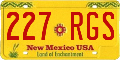 NM license plate 227RGS