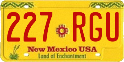 NM license plate 227RGU