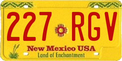 NM license plate 227RGV