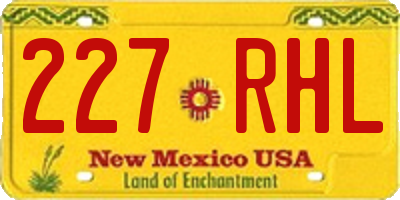 NM license plate 227RHL