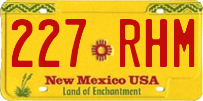 NM license plate 227RHM