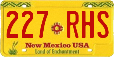 NM license plate 227RHS