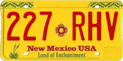 NM license plate 227RHV