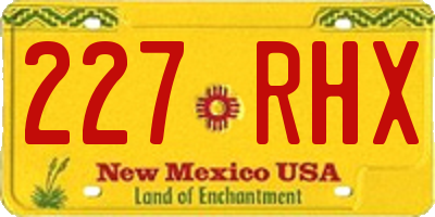 NM license plate 227RHX