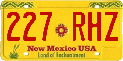 NM license plate 227RHZ