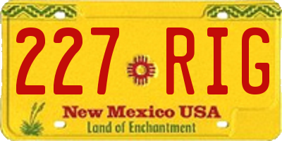 NM license plate 227RIG