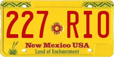 NM license plate 227RIO