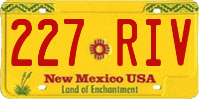 NM license plate 227RIV
