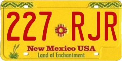 NM license plate 227RJR