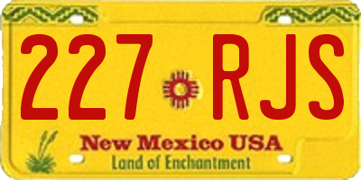 NM license plate 227RJS