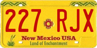 NM license plate 227RJX