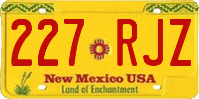 NM license plate 227RJZ