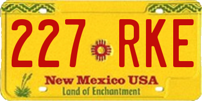 NM license plate 227RKE