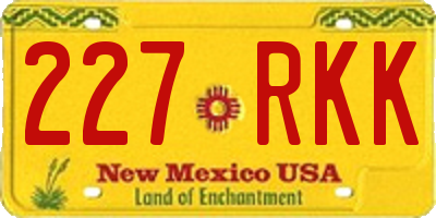 NM license plate 227RKK