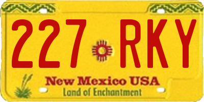 NM license plate 227RKY