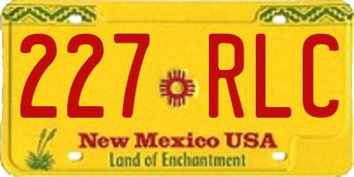 NM license plate 227RLC