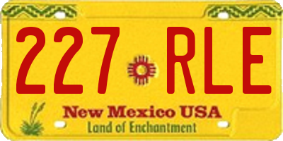 NM license plate 227RLE