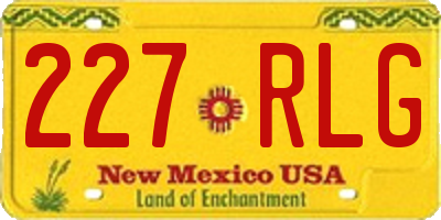 NM license plate 227RLG