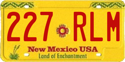 NM license plate 227RLM