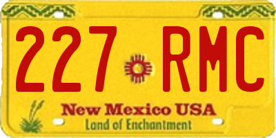 NM license plate 227RMC