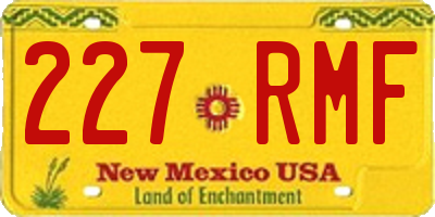 NM license plate 227RMF